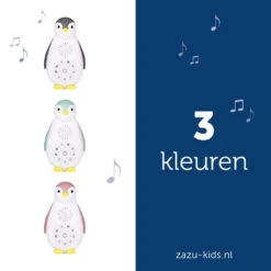 Zazu Zoe De Pinguin Grijs 3 In 1 Muziekdoosje ZA-ZOE-01 -Dirkje || Jollein || bébé-jou Verkoopwinkel zoe nl all 2 colours lr 1