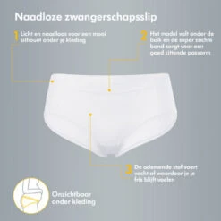 Medela Zwangerschapsslip Wit Maat XS/S 2 Stuks 101036822 -Dirkje || Jollein || bébé-jou Verkoopwinkel zwangersschapslip